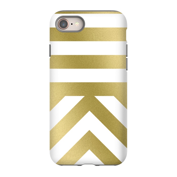 iPhone SE StrongFit Gold Chevron Stripes by Caitlin Workman