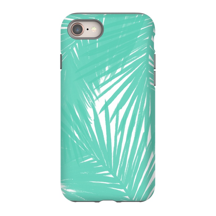 iPhone SE StrongFit Palms Teal by Caitlin Workman
