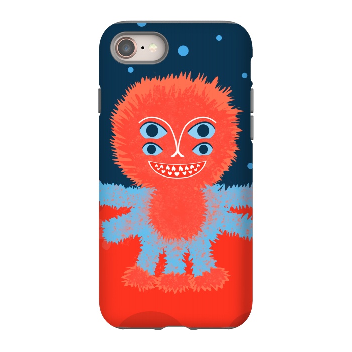 iPhone SE StrongFit Cute Furry Cartoon Alien Character by Boriana Giormova