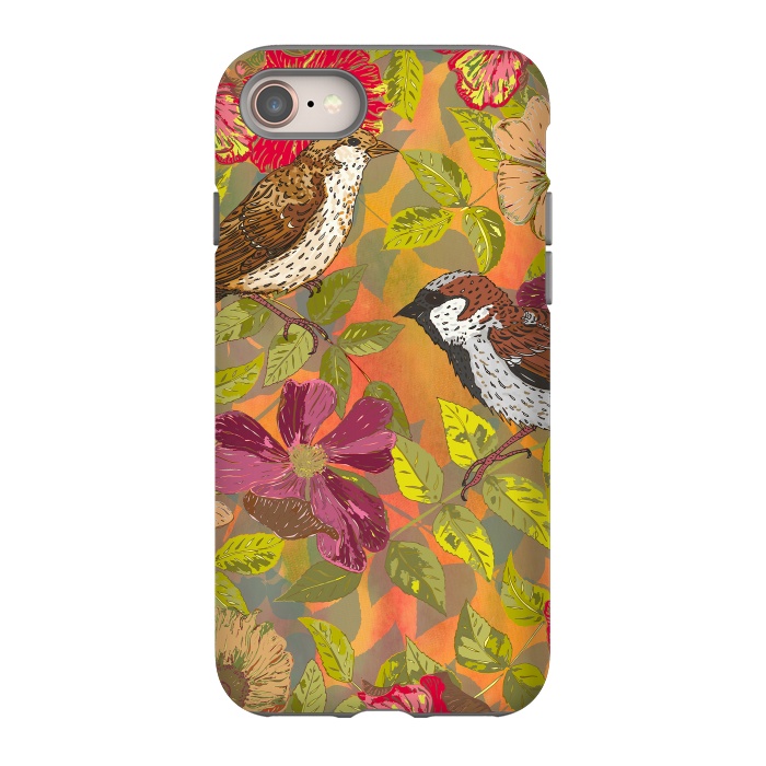 iPhone SE StrongFit Sparrow and Wild Rose by Lotti Brown