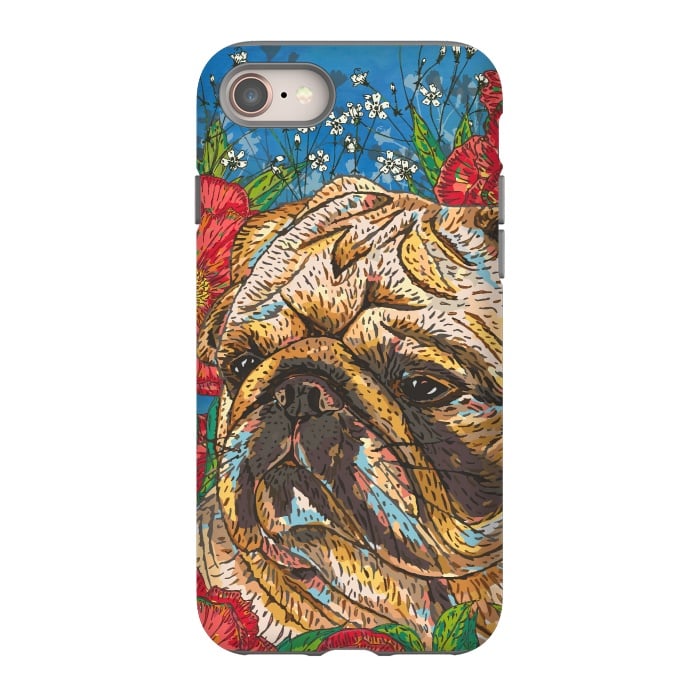 iPhone SE StrongFit Pug by Lotti Brown
