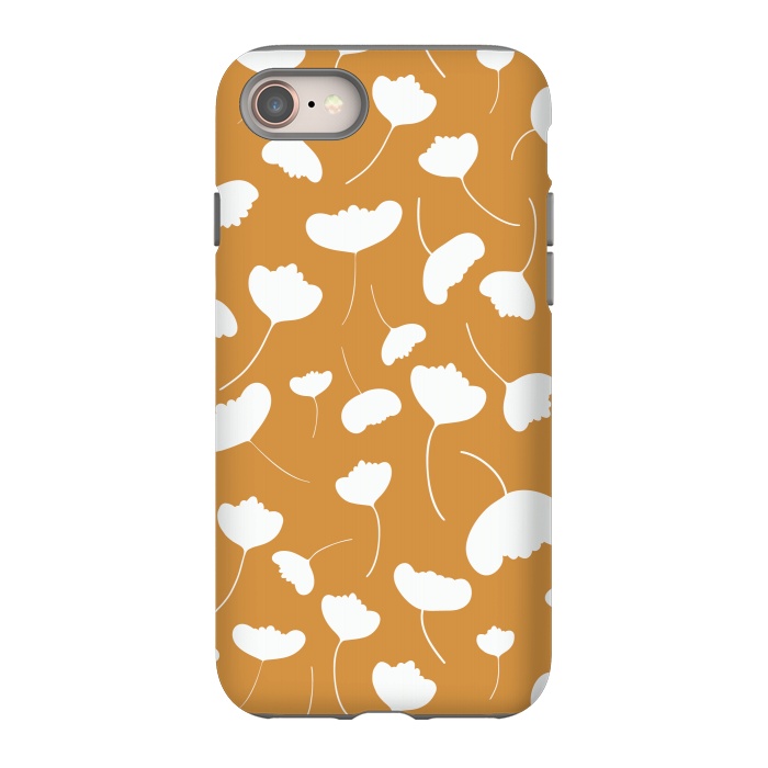iPhone SE StrongFit Fan Flowers on Mustard by Paula Ohreen