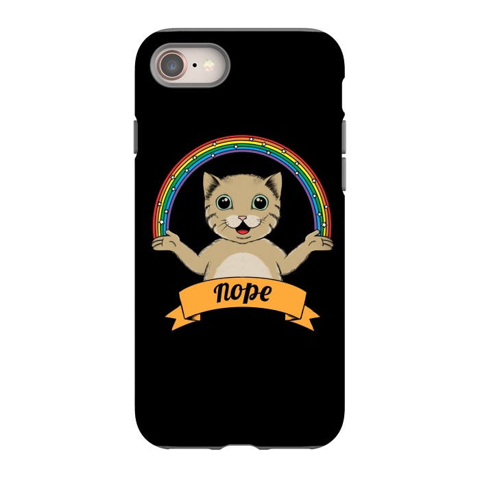 iPhone SE StrongFit Cat nope Black by Coffee Man