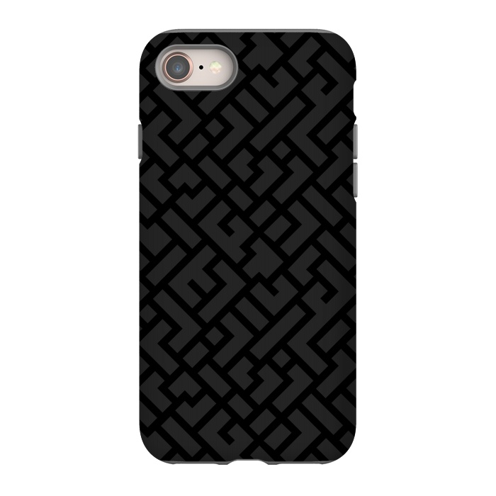 iPhone SE StrongFit Black Labyrinth by Sitchko