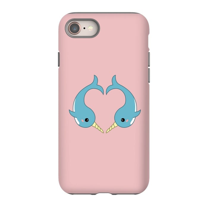 iPhone SE StrongFit Narwhal heart by Laura Nagel