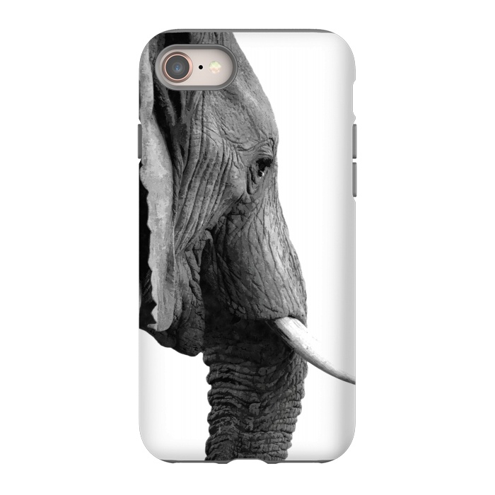 iPhone SE StrongFit Black and White Elephant Profile by Alemi