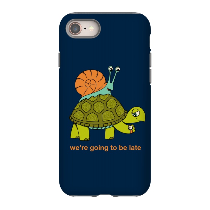 iPhone SE StrongFit Turtle and Snail by Coffee Man