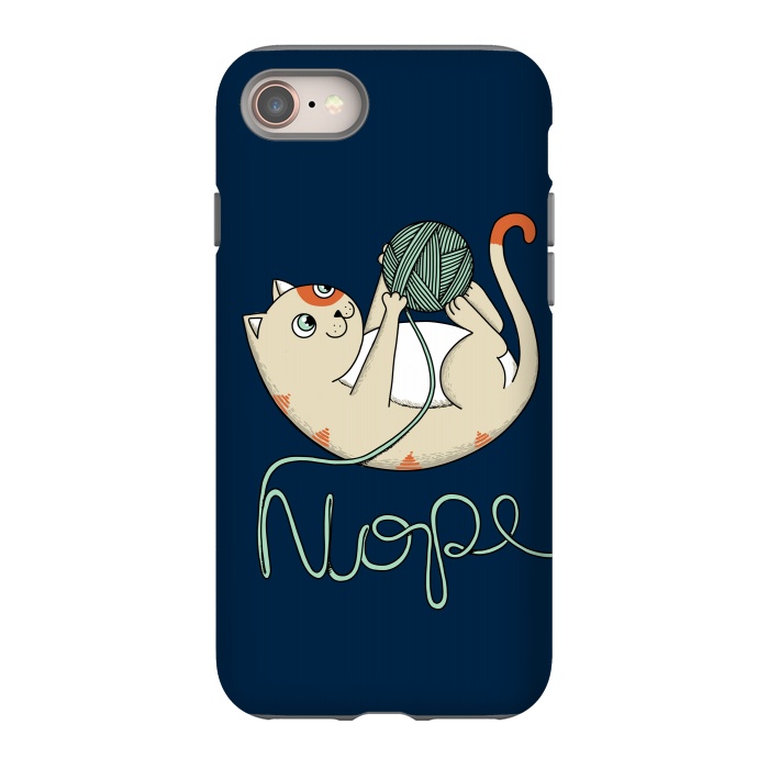 iPhone SE StrongFit Cat Nope Blue by Coffee Man
