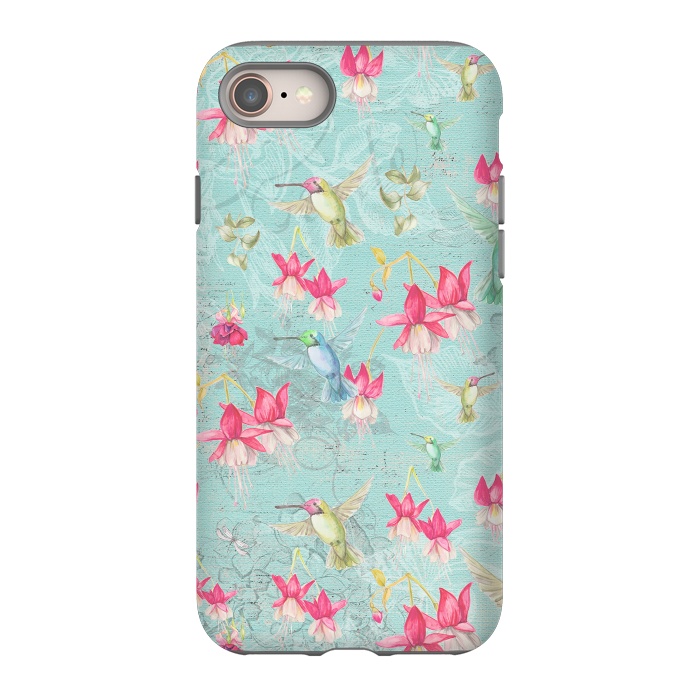 iPhone SE StrongFit Hummingbirds and Fuchsia by  Utart