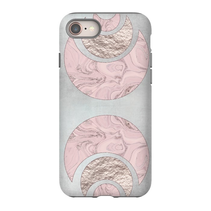 iPhone SE StrongFit Marble Rose Gold Half Moon by Andrea Haase