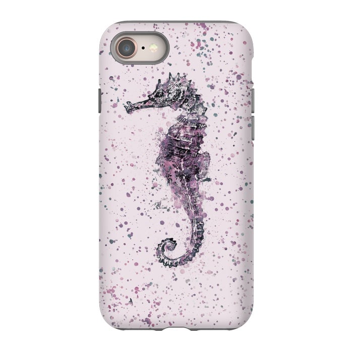 iPhone SE StrongFit Watercolor Seahorse by Andrea Haase