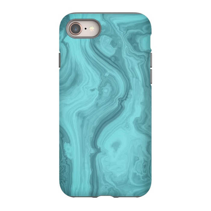 iPhone SE StrongFit Turquoise Marble 2 by Andrea Haase