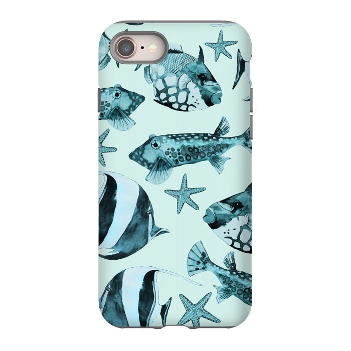 iPhone SE StrongFit Watercolor Fish by Andrea Haase