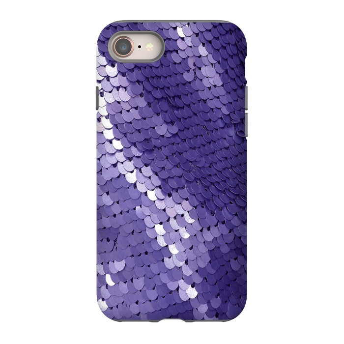 iPhone SE StrongFit Shiny Purple Sequins  by Andrea Haase