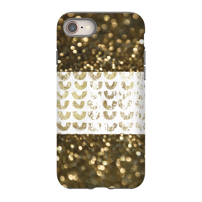 iPhone SE StrongFit Golden Glitter by Andrea Haase