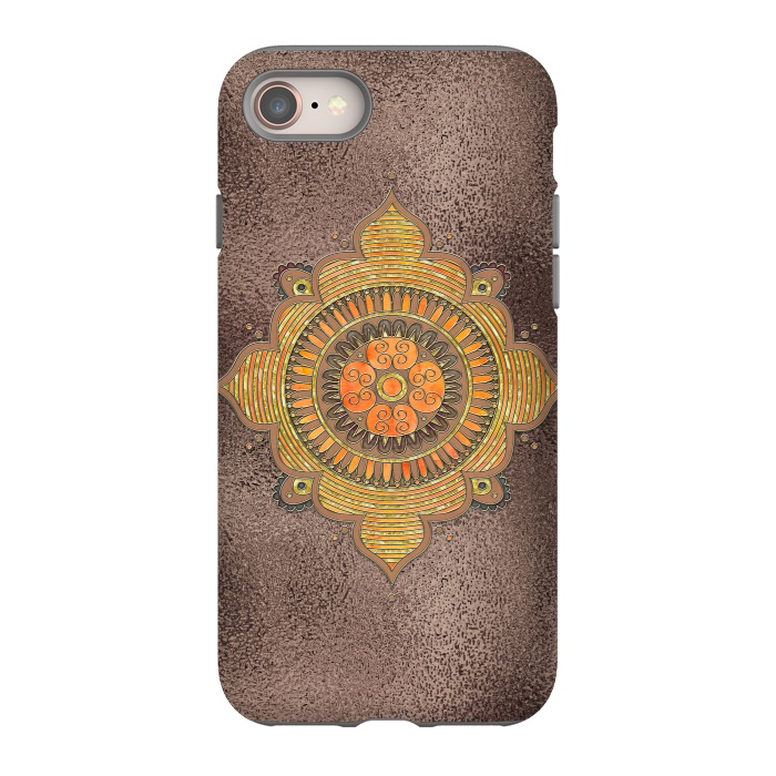 iPhone SE StrongFit Mandala On Copper 2 by Andrea Haase