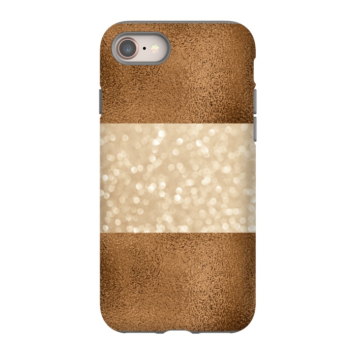 iPhone SE StrongFit Faux Glitter And Copper by Andrea Haase