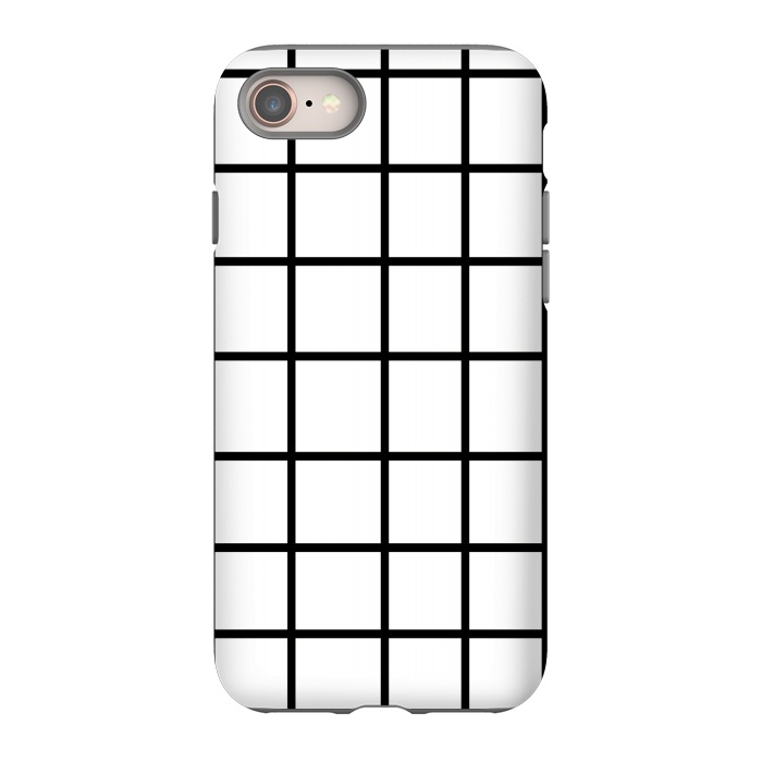 iPhone SE StrongFit Grid White & Black by ''CVogiatzi.
