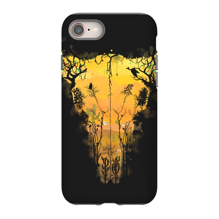 iPhone SE StrongFit Dark Desert Cow Skull by Sitchko