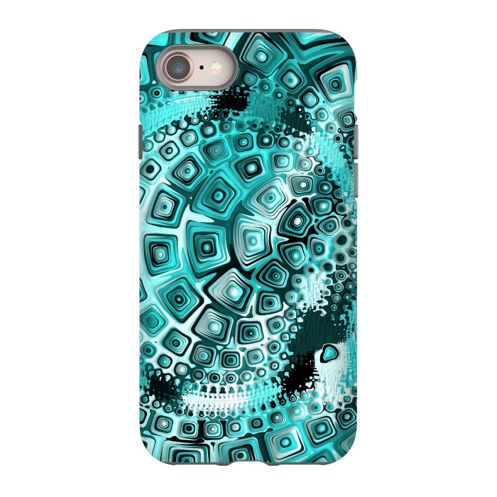 iPhone SE StrongFit Teal Blue Fractal 2 by Andrea Haase