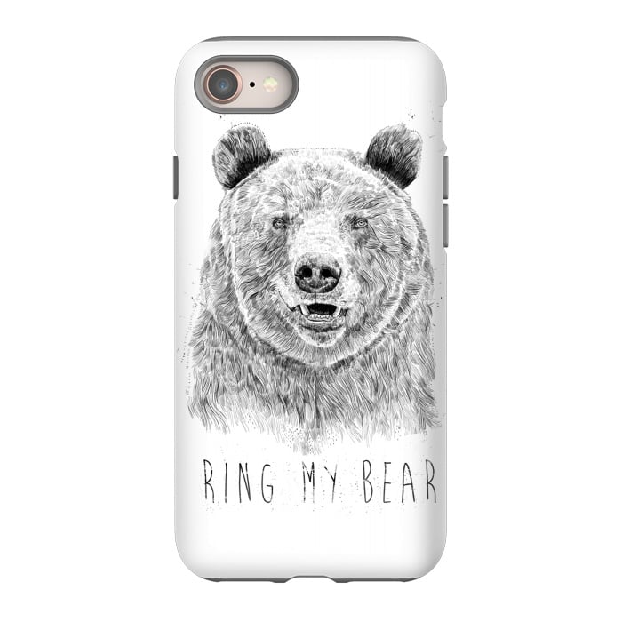 iPhone SE StrongFit Ring my bear (bw) by Balazs Solti