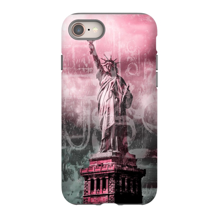 iPhone SE StrongFit Statue Of Liberty Mixed Media Art by Andrea Haase