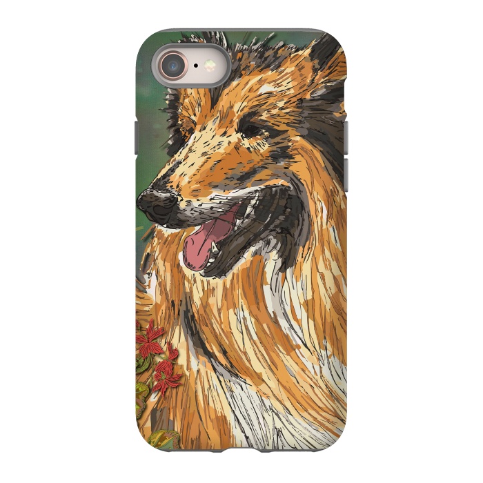 iPhone SE StrongFit Rough Collie (Summer) by Lotti Brown