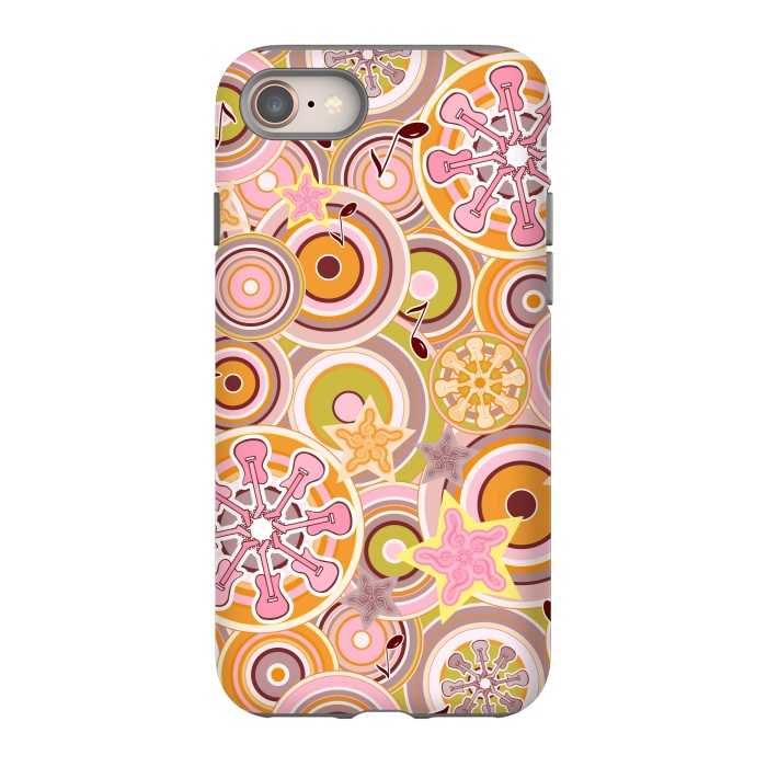 iPhone SE StrongFit Glam Boho Rock in Pink and Orange by Paula Ohreen