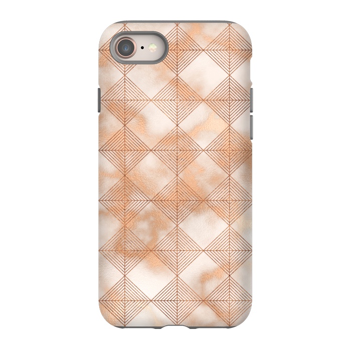 iPhone SE StrongFit Abstract Minimalistic Rose Gold Marble Quadrangles  by  Utart