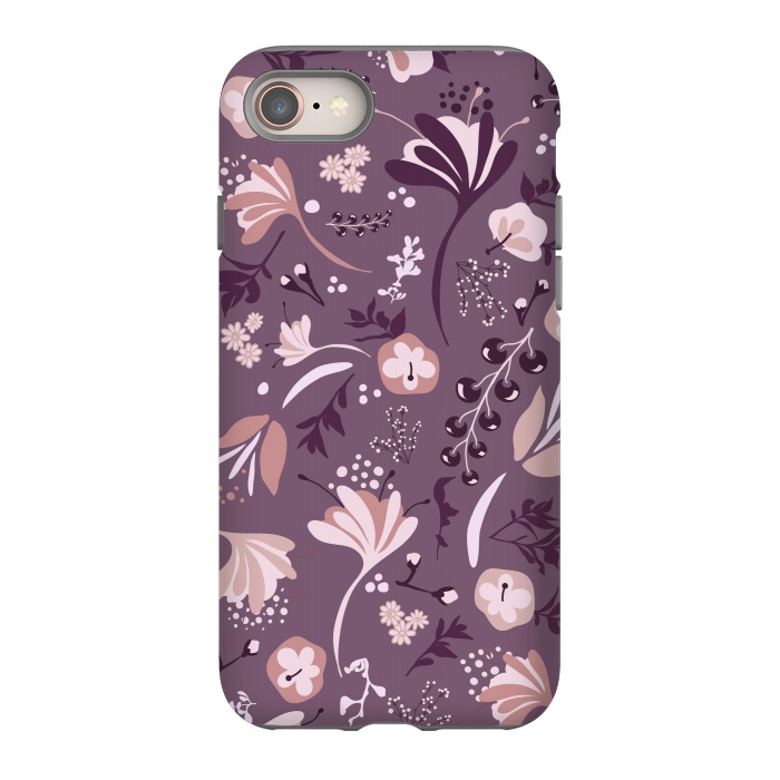 iPhone SE StrongFit Beautiful Blooms on Purple by Paula Ohreen