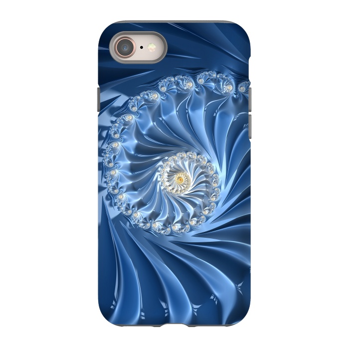 iPhone SE StrongFit Glamorous Blue Fractal by Andrea Haase