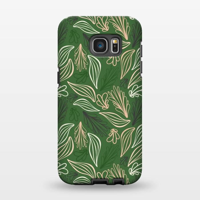 Galaxy S7 EDGE StrongFit Evergreen Botanicals by Kimberly Senn | Senn & Sons