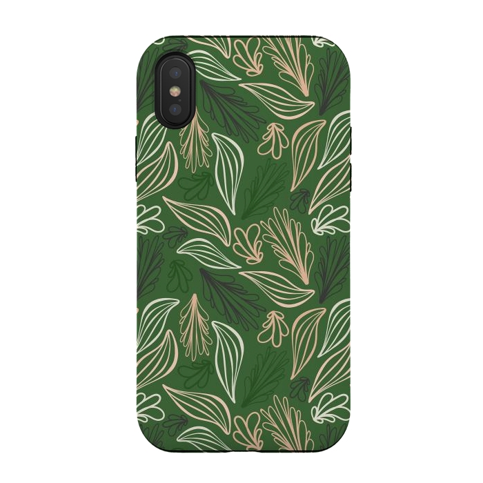 iPhone Xs / X StrongFit Evergreen Botanicals by Kimberly Senn | Senn & Sons