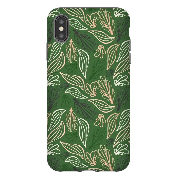 iPhone Xs Max StrongFit Evergreen Botanicals by Kimberly Senn | Senn & Sons
