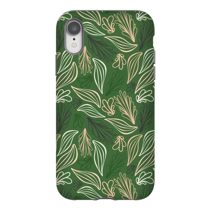 iPhone Xr StrongFit Evergreen Botanicals by Kimberly Senn | Senn & Sons
