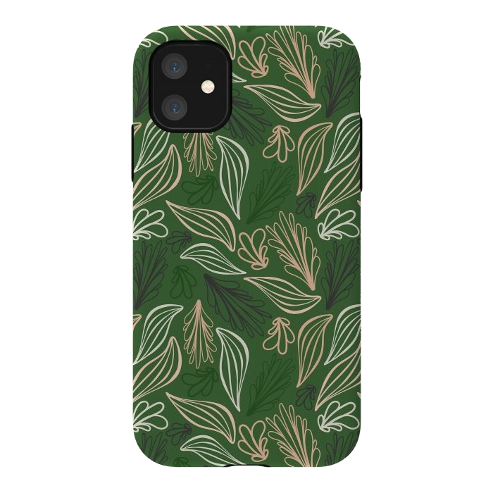 iPhone 11 StrongFit Evergreen Botanicals by Kimberly Senn | Senn & Sons