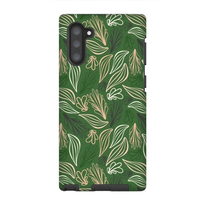 Galaxy Note 10 StrongFit Evergreen Botanicals by Kimberly Senn | Senn & Sons