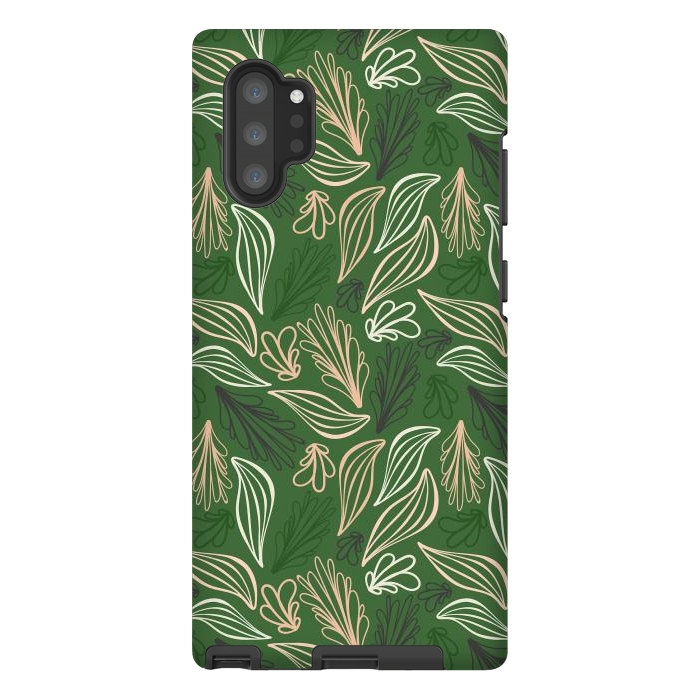 Galaxy Note 10 plus StrongFit Evergreen Botanicals by Kimberly Senn | Senn & Sons