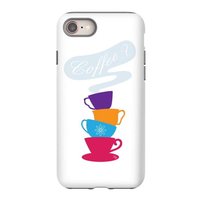 iPhone SE StrongFit Bright Coffee Cups by Martina