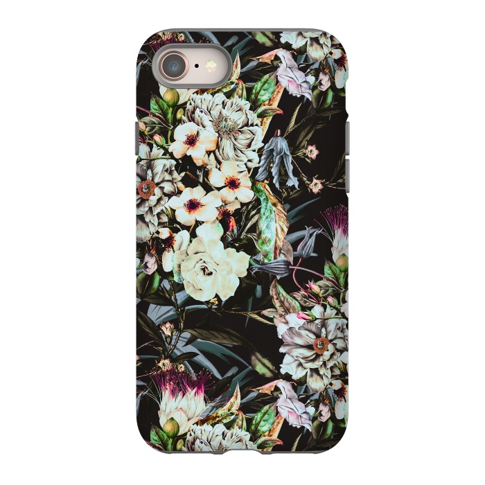 iPhone SE StrongFit Dark flowery colorful bouquet by Mmartabc