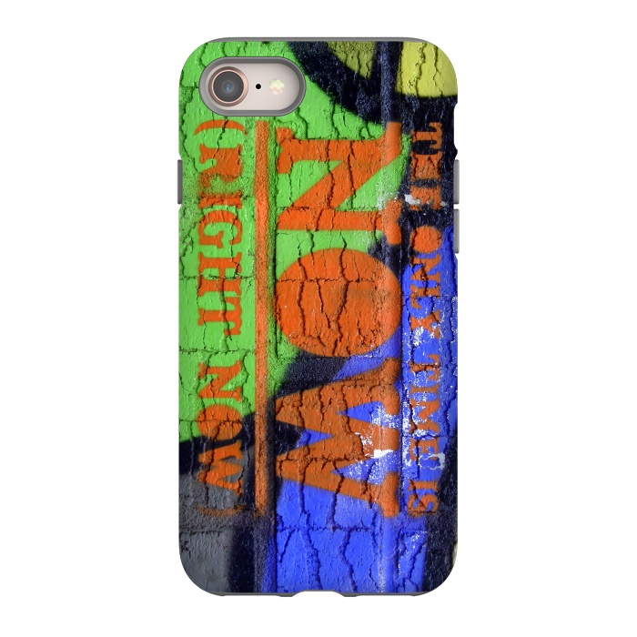 iPhone SE StrongFit The Only Time Is Now Graffiti by Andrea Haase