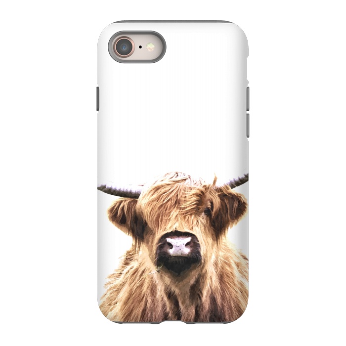 iPhone SE StrongFit Highland Cow Portrait by Alemi
