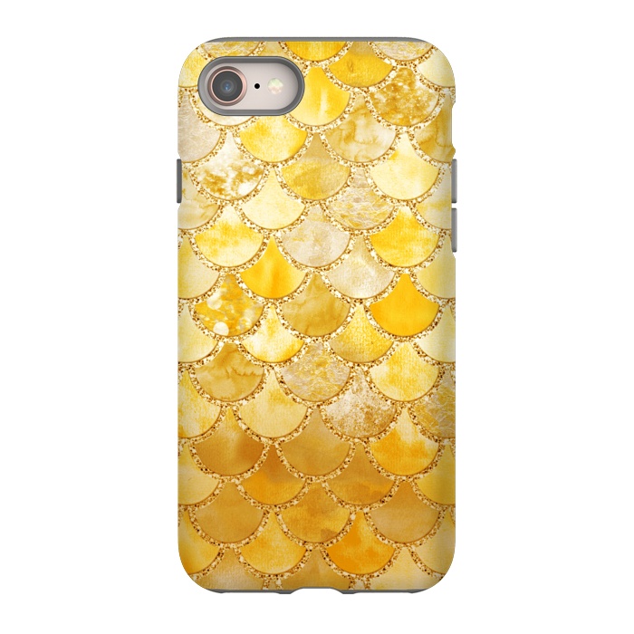 iPhone SE StrongFit Gold Watercolor Mermaid Scales by  Utart