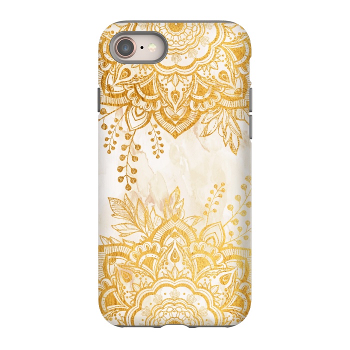iPhone SE StrongFit Queen Starring of Mandala-Gold Sunflower II by ''CVogiatzi.