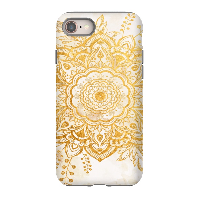 iPhone SE StrongFit Queen Starring of Mandala-Gold Sunflower I by ''CVogiatzi.