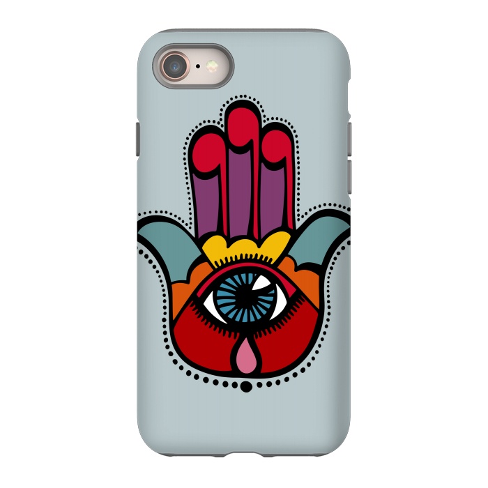 iPhone SE StrongFit Pop Hamsa over Blue by Majoih
