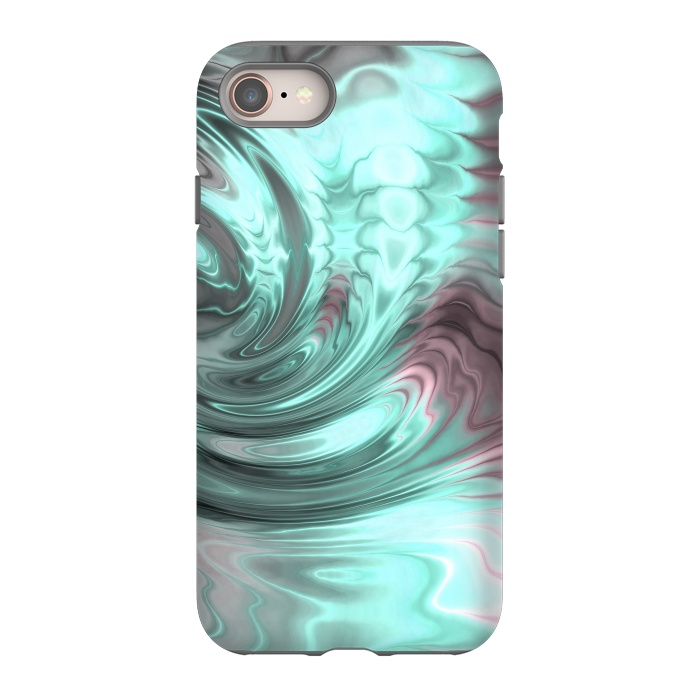 iPhone SE StrongFit Abstract Fractal Teal Pink 2 by Andrea Haase