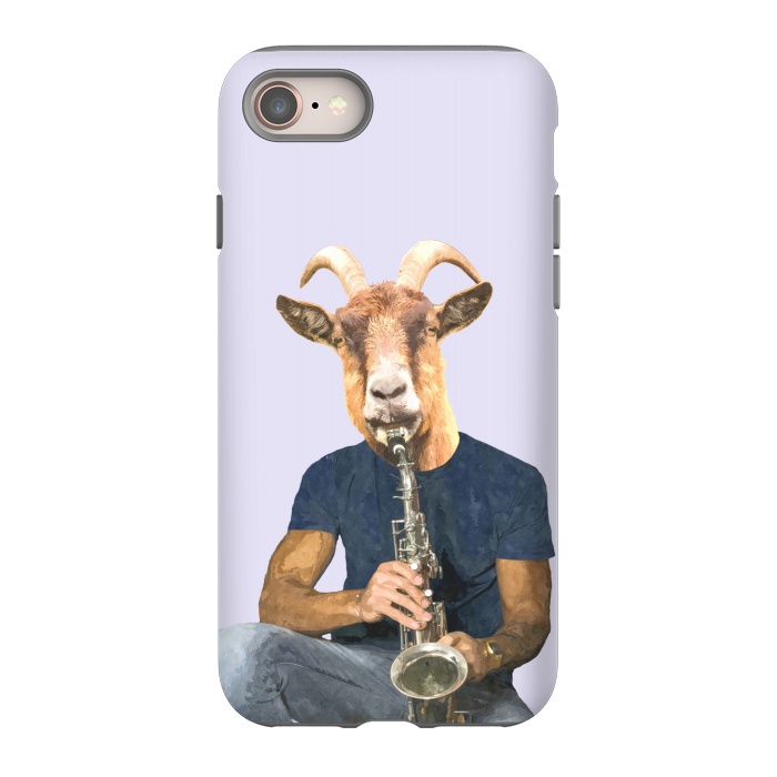 iPhone SE StrongFit Goat Musician Illustration by Alemi