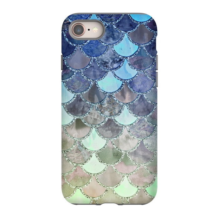 iPhone SE StrongFit Multicolor Watercolor Fish and Mermaid Scales by  Utart