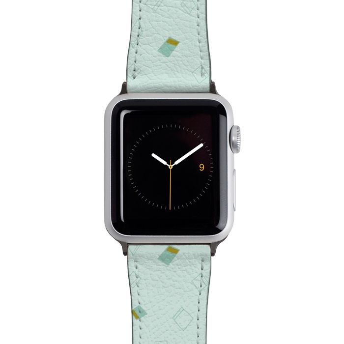 Watch 42mm / 44mm Strap PU leather Mint Windows by Kimberly Senn | Senn & Sons